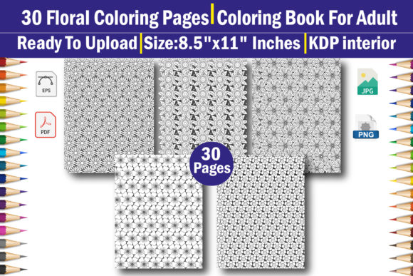 Download Seamless Floral Adult Coloring Book - Floral adult coloring book Collection