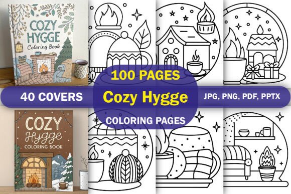 Download Cozy Hygge Coloring Book - Cozy Collection