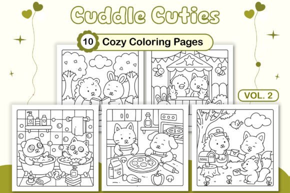 Download Cuddle Cuties Cozy Coloring Pages Vol. 2 - Cozy Collection
