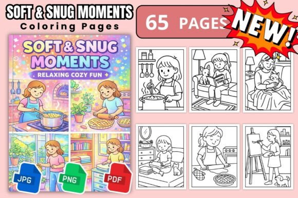 Download Soft &amp; Snug Moments Cozy Coloring Book - Cozy Collection