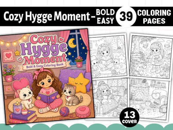 Download Cozy Hygge Moment Coloring Book - Cozy Collection