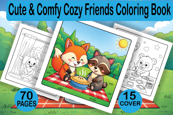Download Cute &amp; Comfy Cozy Friends Coloring Book - Cozy Collection
