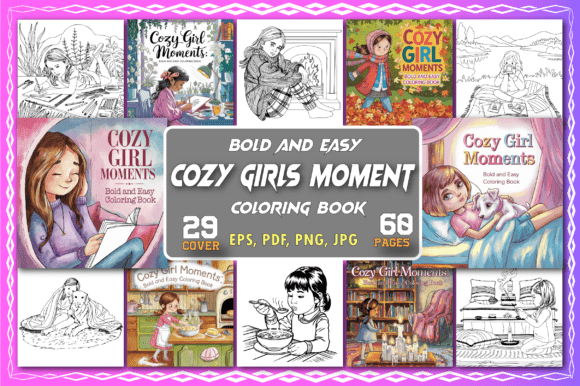 Download Cozy Girl Moments Coloring Pages - Cozy Collection