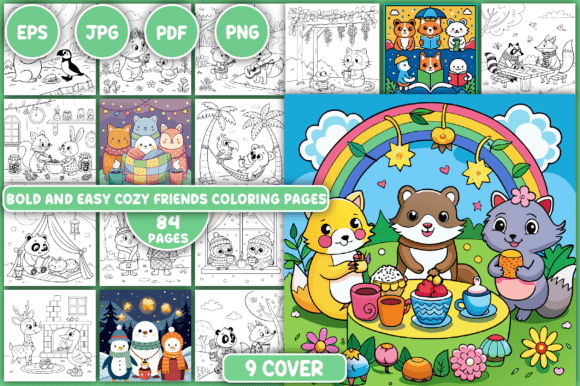 Download Cozy Friends Coloring Pages - Cozy Collection