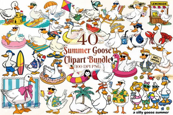 Download Cartoon Summer Silly Goose Clipart - Premium Resources