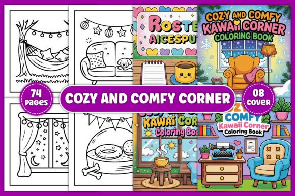 Download Cozy and Comfy Corner Coloring Pages - Cozy Collection