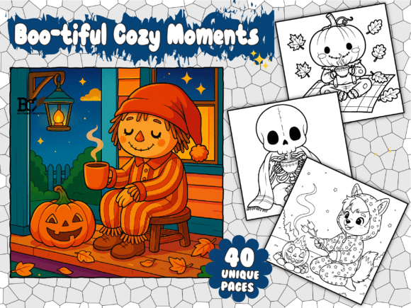 Download Boo-tiful Cozy Moments Coloring Pages - Cozy Collection