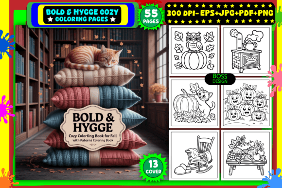 Download Bold &amp; Hygge Cozy Coloring Pages - Cozy Collection