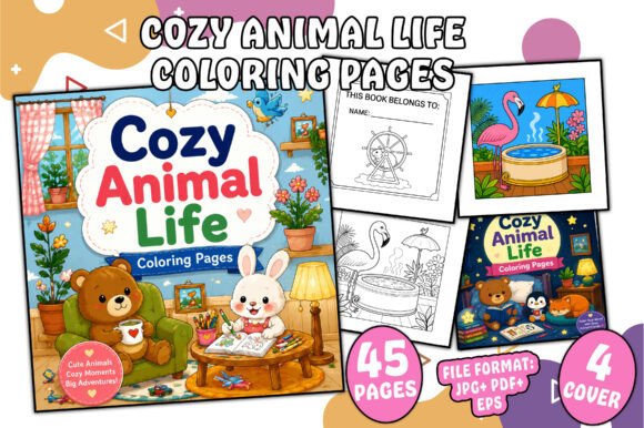 Download Cozy Animal Life Coloring Pages - Cozy Collection