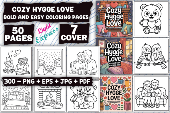 Download Cozy Hygge Love Coloring Pages - Cozy Collection
