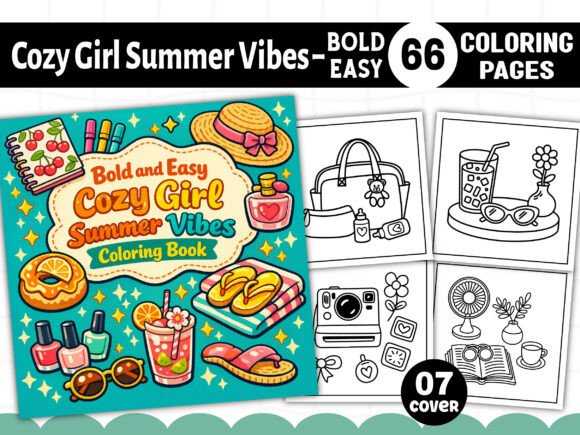 Download Easy Cozy Girl Summer Vibes Coloring - Cozy Collection