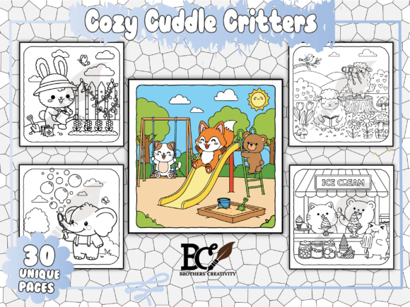 Download Cozy Cuddle Critters Coloring Pages - Cozy Collection