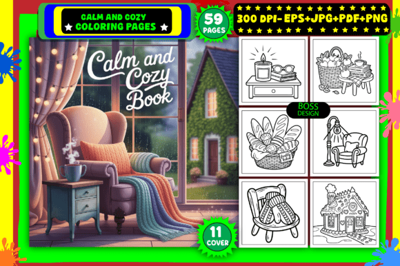 Download Calm and Cozy Coloring Pages for Adults - Cozy Collection
