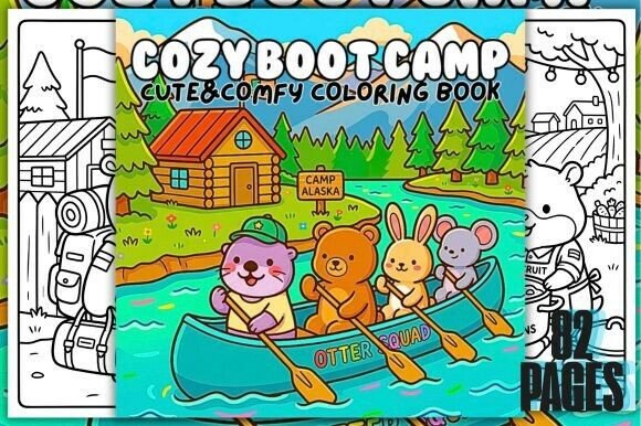 Download Cozy Boot Camp Cute&amp;Comfy Coloring Book - Cozy Collection