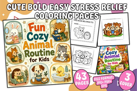 Download Fun Cozy Animal Routine Book for Kids - Cozy Collection