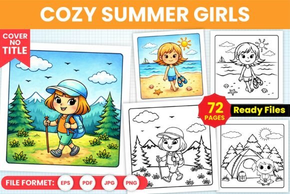 Download Cozy Summer Girls Coloring Pages - Cozy Collection