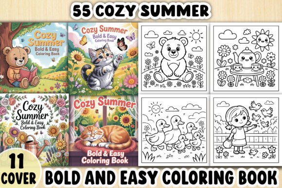 Download 55 Cozy Summer Coloring Pages for Book - Cozy Collection