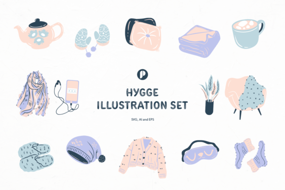 Download Breezy and Cozy Hygge Illustration Set - Cozy Collection
